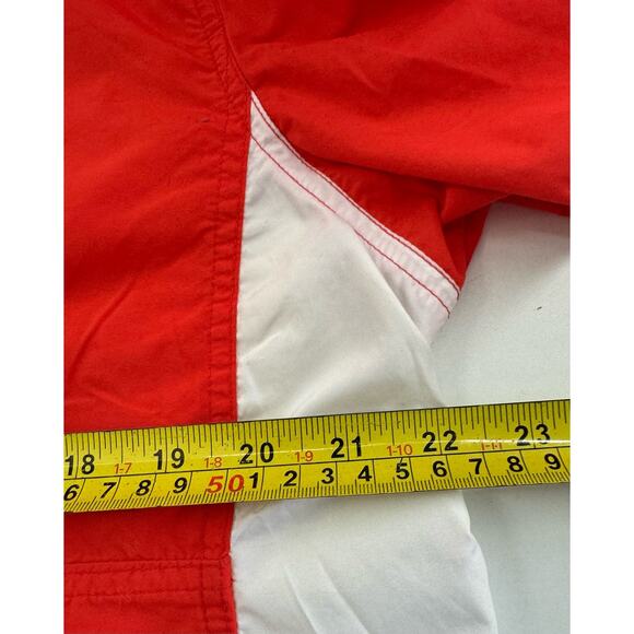 Vintage 1990s Nike Windbreaker Jacket Orange/Red Pullover Logo Size Med - Picture 5 of 12